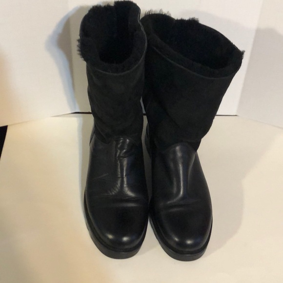 La Canadienne shearling suede black boots sz 9 - Picture 2 of 7